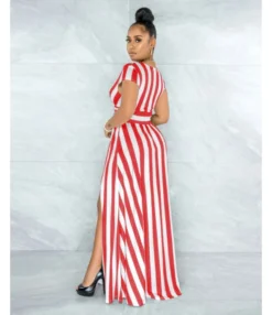 Fashion Striped Slit Design Wholesale Maxi Dresses Deep V Sexy Womens Clothing SD203474 -Dress Sales Store e48b1dbf 252e 4562 a040 16b1de3d7da2 F49E6DD6AD66A0DCB776B0E4C3F6826F