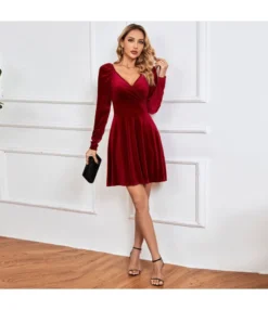 V-Neck Waist A-Line Sexy Velvet Banquet Dress Wholesale Dresses SDN539573 -Dress Sales Store e85243f7 8deb 49e2 9fe8 fa564cd22814 c66893de134ebb60910f1924df1dcdc5