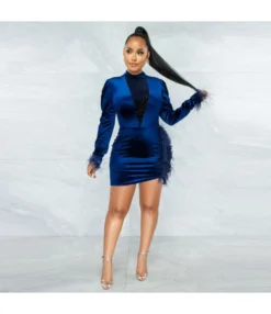 Nipped Waist Velvet Dress Bodycon Wholesale Dresses St Patricks Day SD202181 -Dress Sales Store f01de841 19a8 45ee bf25 05c57616b283 05101582D0F90DC73F0DCC959FD6F3C0