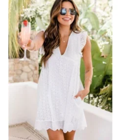 Solid Color Lace Hollow V Neck Frill Sleeve Loose Tank Dress With Pocket Casual Wholesale Dresses SDN532972 22 Solid Color Lace Hollow V Neck Frill Sleeve Loose Tank Dress With Pocket Casual Wholesale Dresses SDN532972 -Dress Sales Store f064d31c 72e6 41a4 9316 6e0cc157f1e5 2d07db2df41165c0e42b208f5ba8d2b8