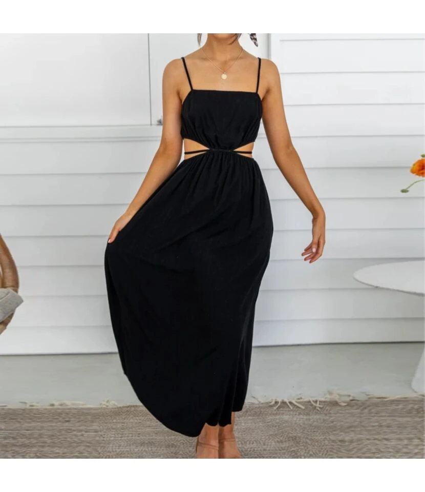 Women Spaghetti Strap Sleeveless Bandage Hollow Out Wholesale Maxi Dresses SDN580503 6 Women Spaghetti Strap Sleeveless Bandage Hollow Out Wholesale Maxi Dresses SDN580503 - Image 6