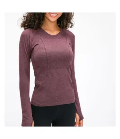 Long Sleeve Crew Neck Running Fitness Slim Sports Shirt Wholesale Workout Tops STN536912