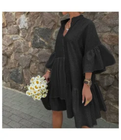 Solid Color Fashion Stand Collar Hollow Irregular Design Wholesale Dresses SD202518 -Dress Sales Store f8970026 1ad6 4da2 907f 1472aa2ea49d 9594D205C42AB05F898E076D5347834A