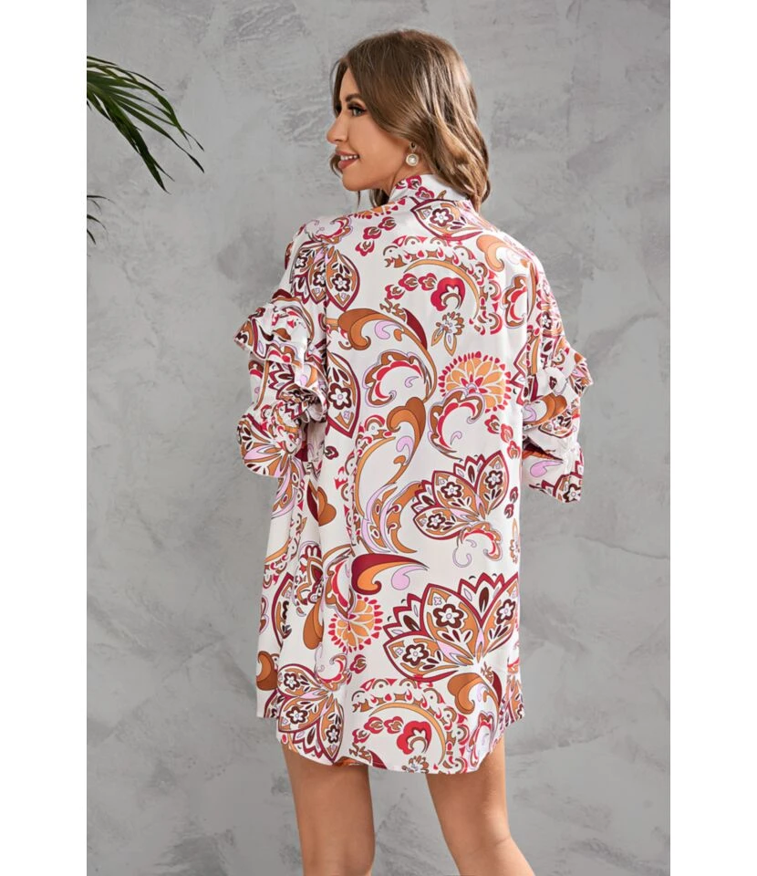 Printed Single-Breasted Cropped Half-Sleeve Wrap Chest Shirtdress Wholesale Casual Dresses SDN533199 3 Printed Single-Breasted Cropped Half-Sleeve Wrap Chest Shirtdress Wholesale Casual Dresses SDN533199 - Image 3