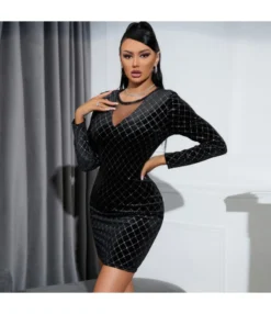 Women Mesh Sheer Long Sleeve Velvet Wholesale Bodycon Dresses SD580279 -Dress Sales Store fdd69fd5 e979 4126 9c3a e69c459f875c A85EDE0997EA15D4E24B958D037C8B23